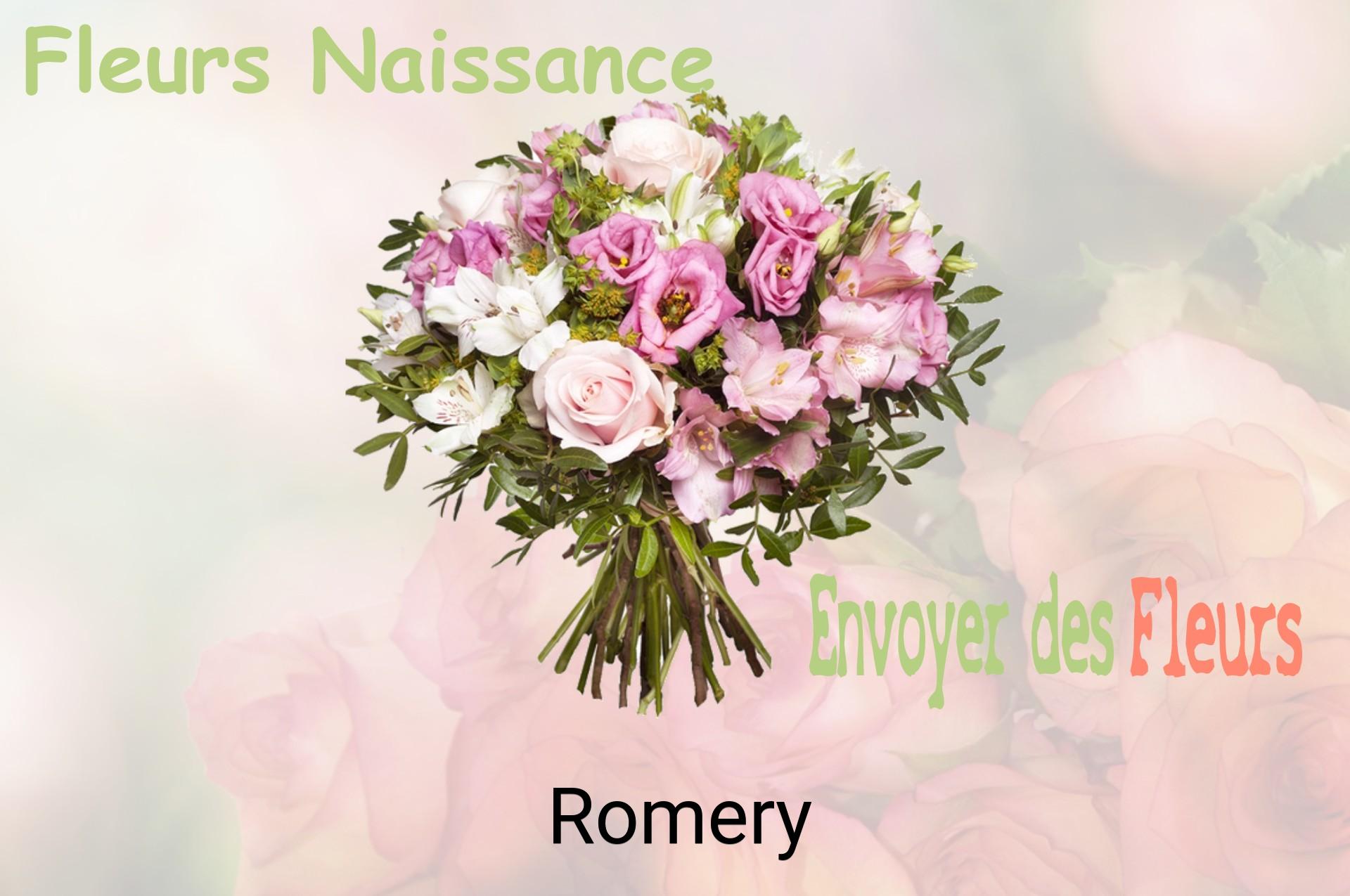 Bouquet de fleurs de naissance livré à Romery
